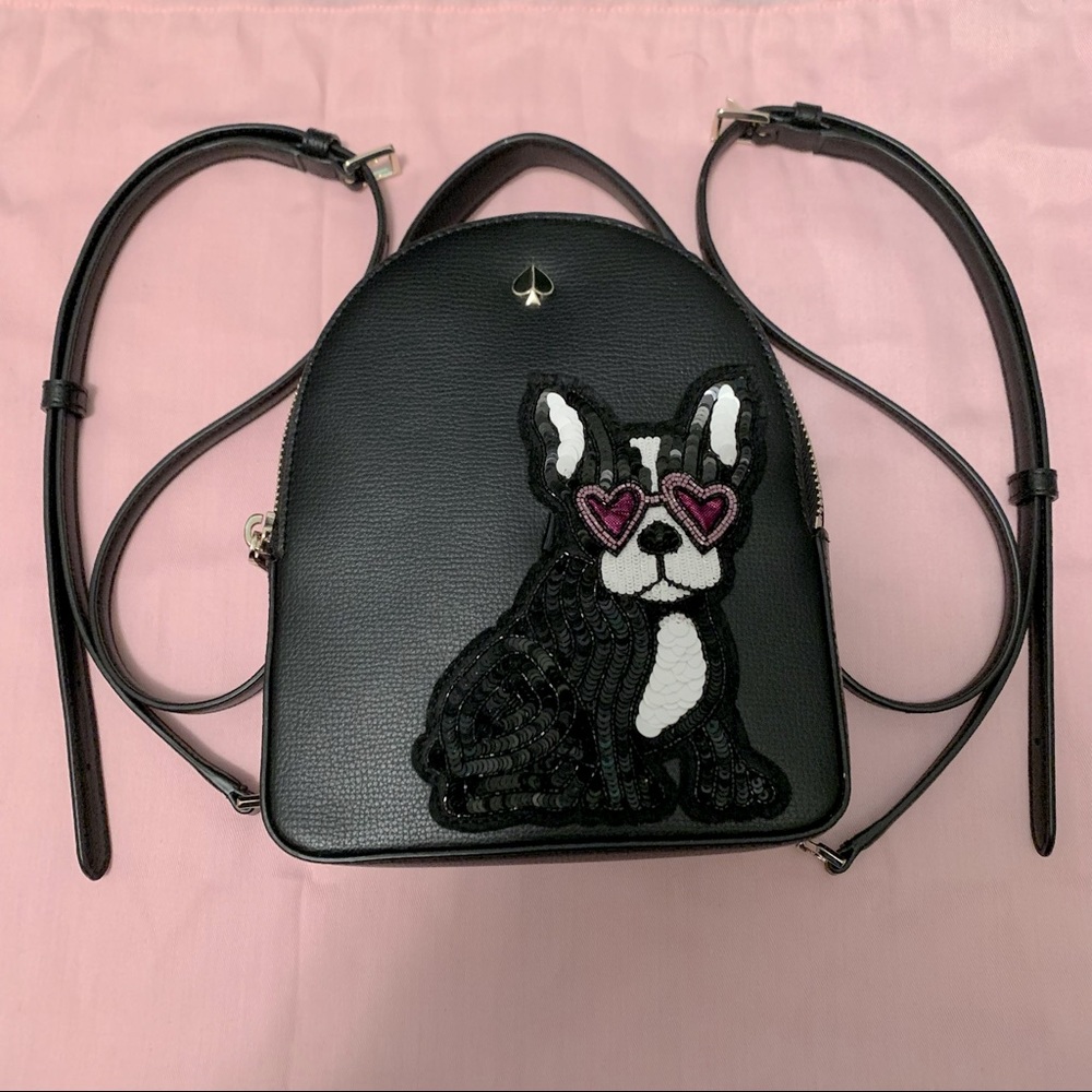Kate Spade Convertible Backpack French Bulldog